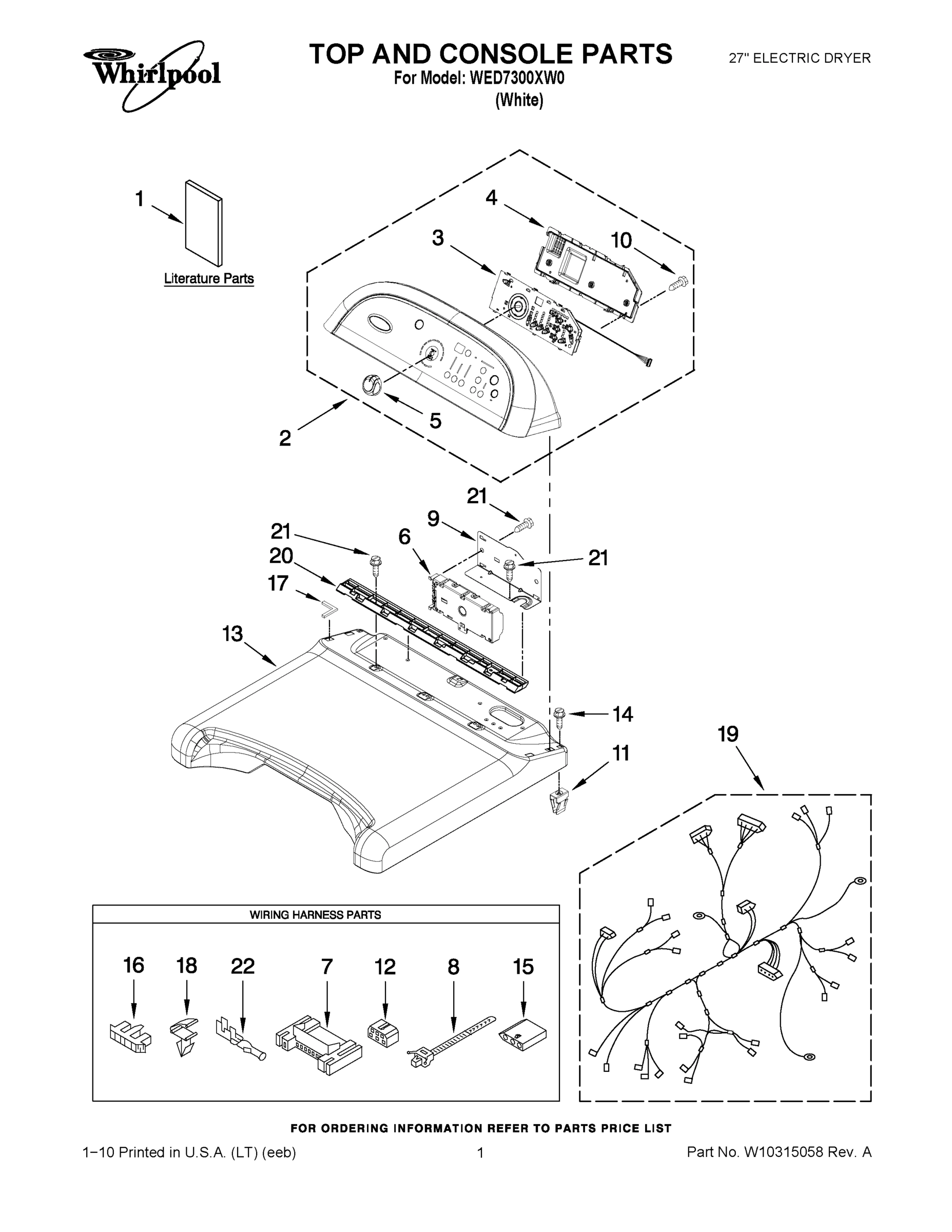01 - TOP AND CONSOLE PARTS