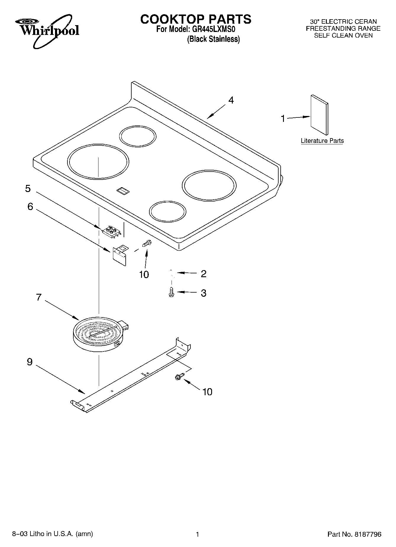 01 - COOKTOP PARTS