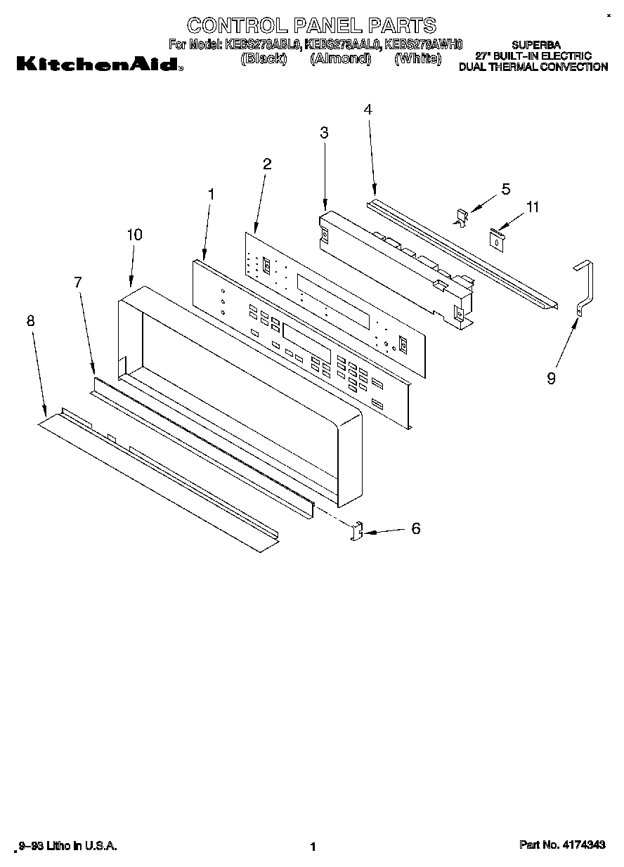 01 - CONTROL PANEL, LIT/OPTIONAL