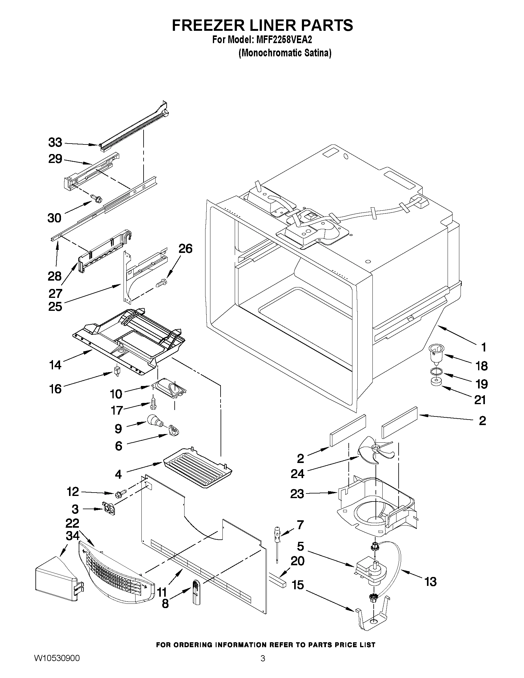 02 - FREEZER LINER PARTS