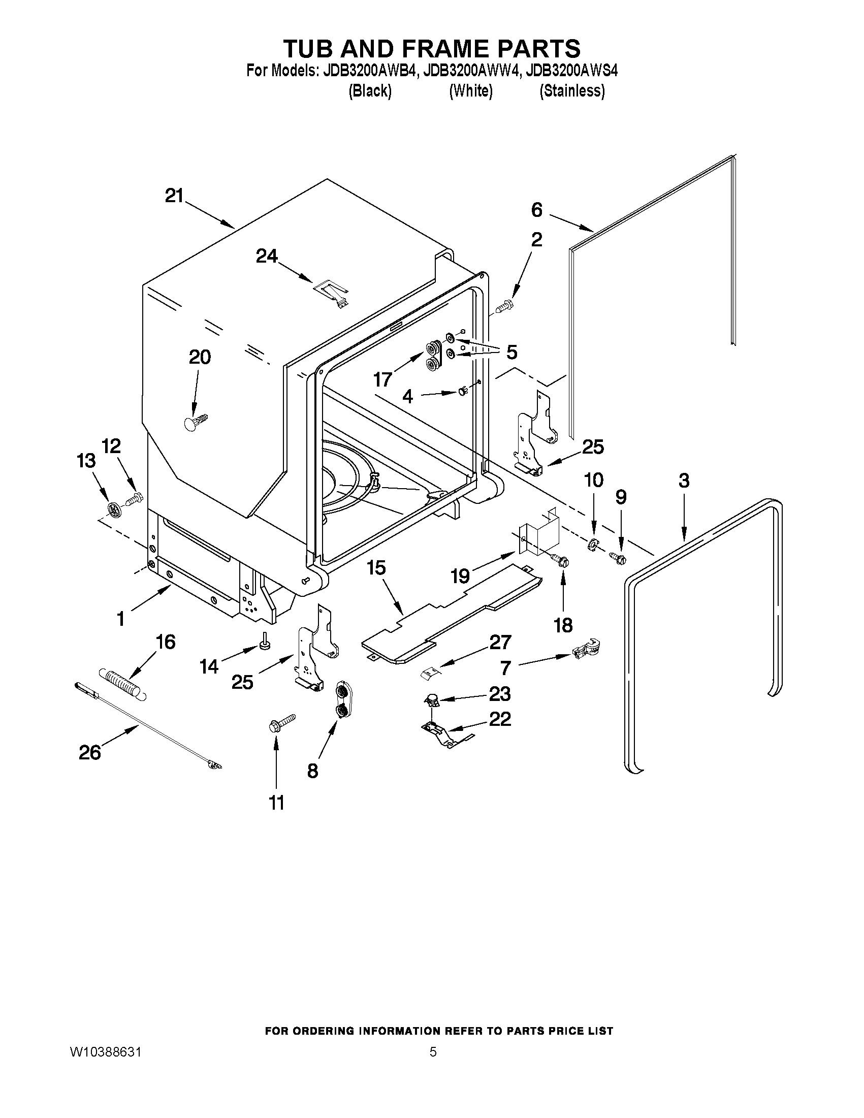 05 - TUB AND FRAME PARTS