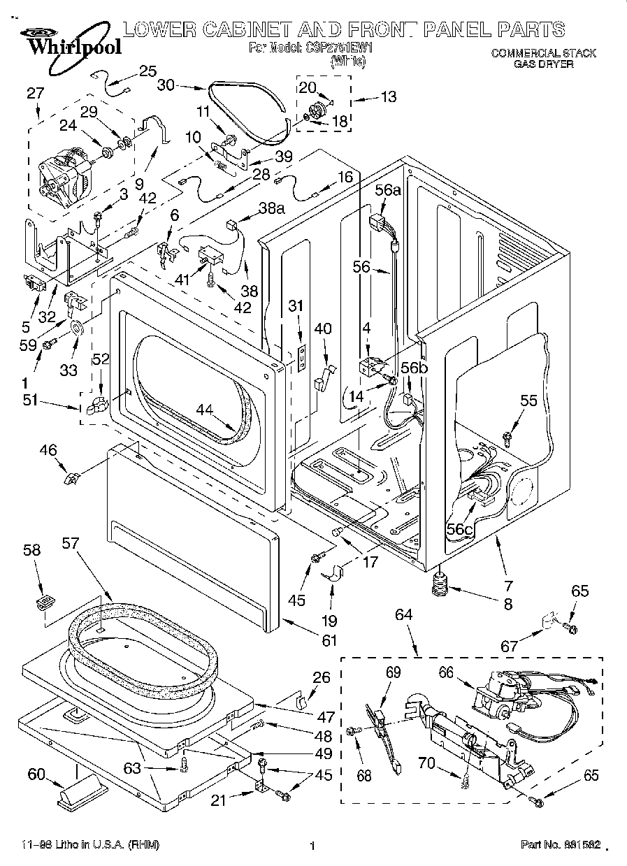 01 - LOWER CABINET AND FRONT PANEL
