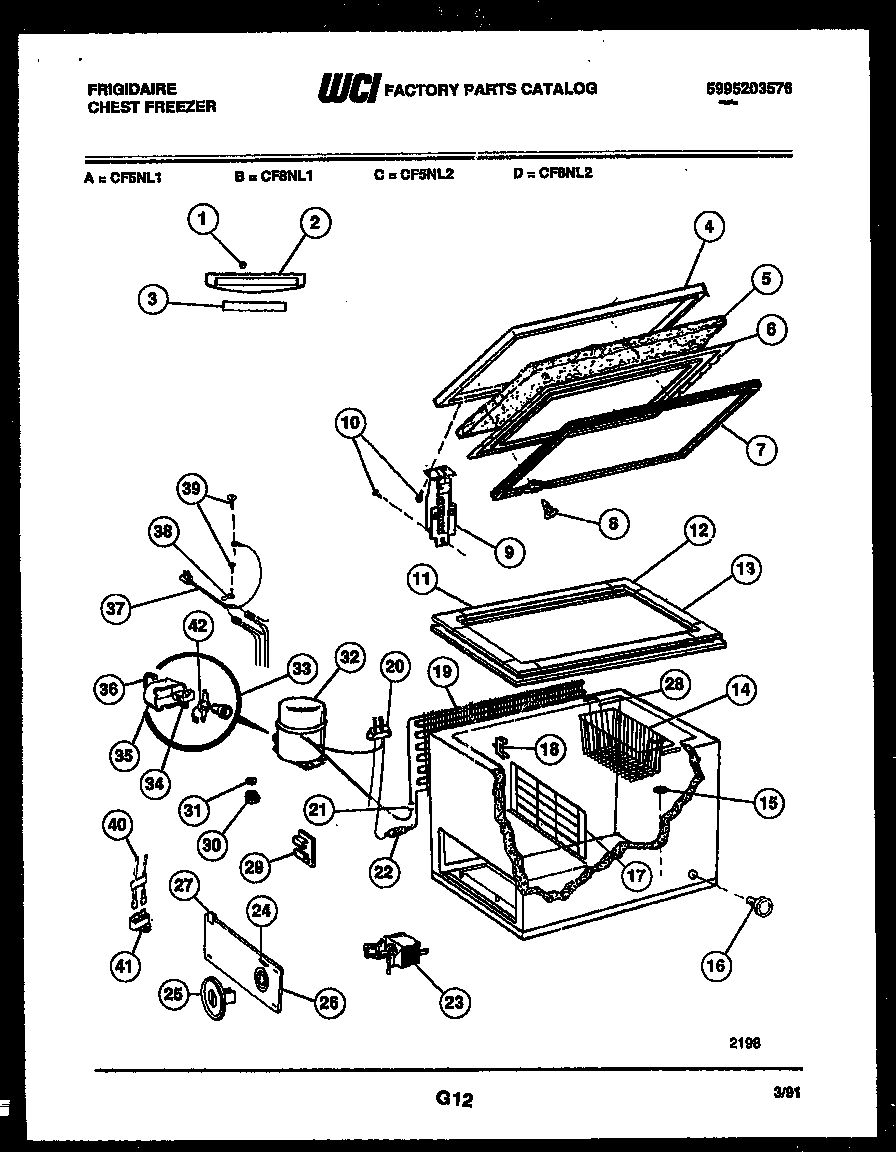 02 - CHEST FREEZER PARTS