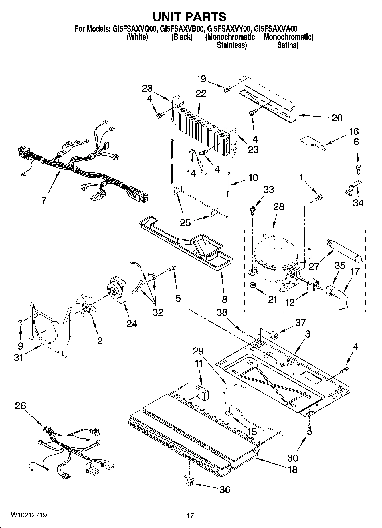 10 - UNIT PARTS, OPTIONAL PARTS (NOT INCLUDED)