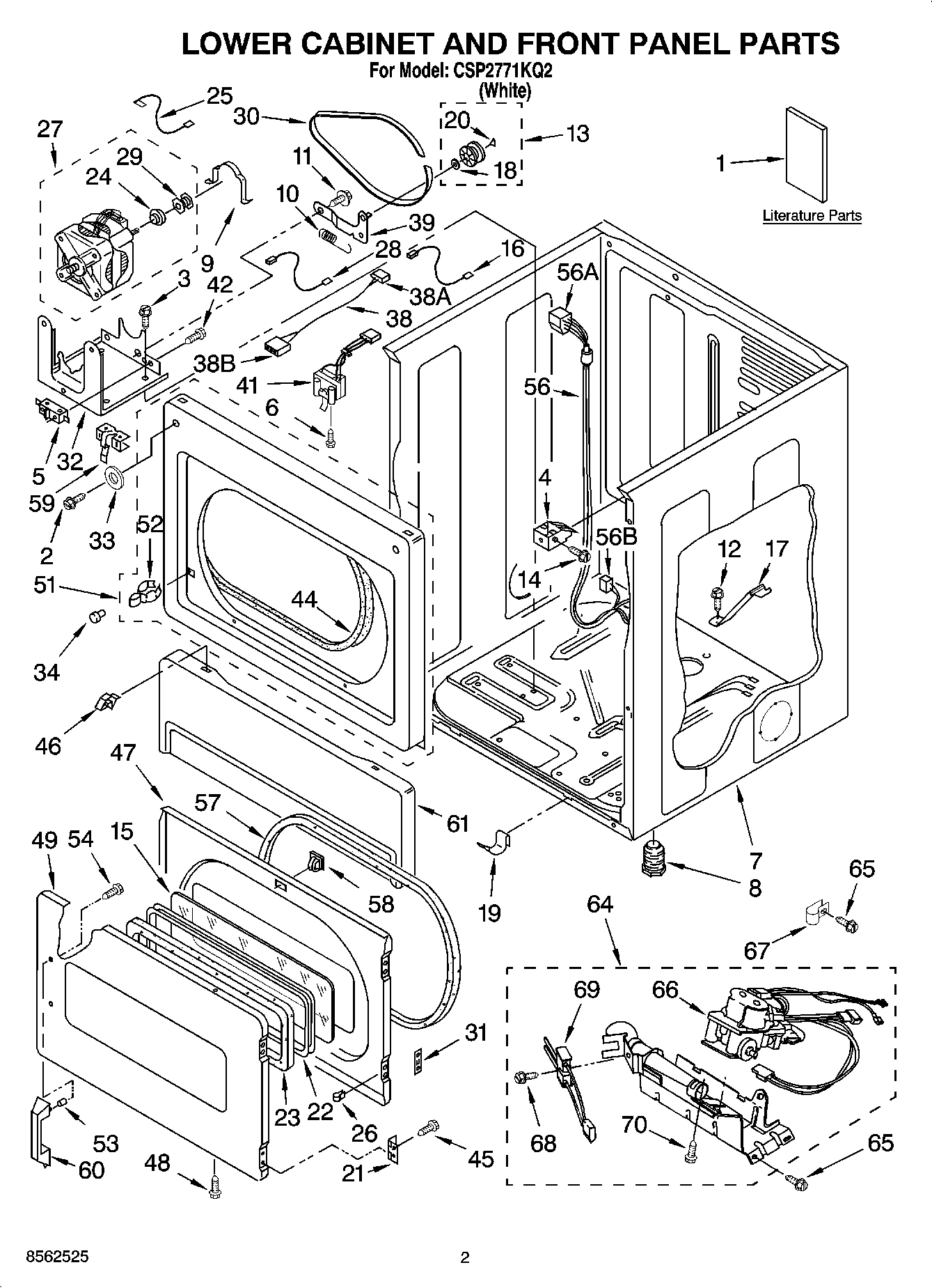 02 - LOWER CABINET AND FRONT PANEL PARTS
