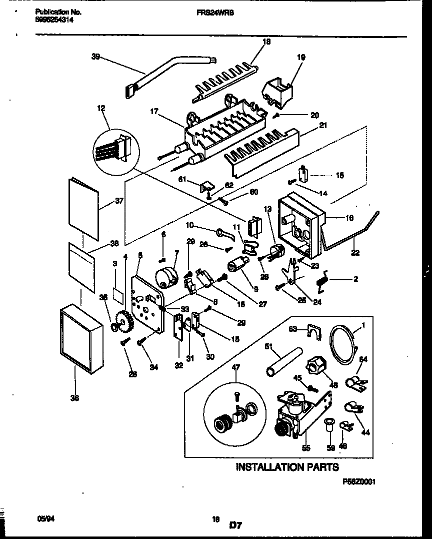 10 - ICE MAKER AND INSTALLATION PARTS