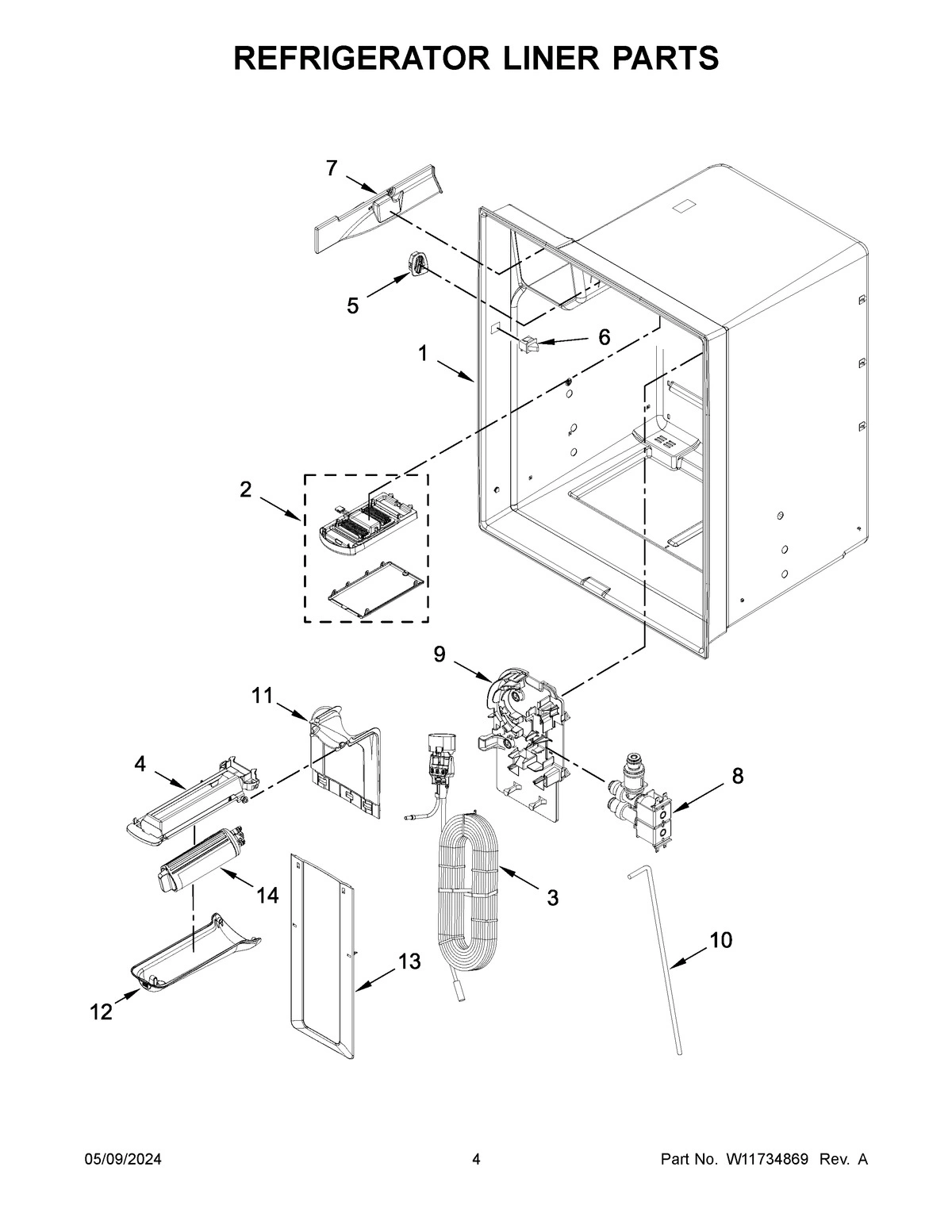 03 - REFRIGERATOR LINER PARTS