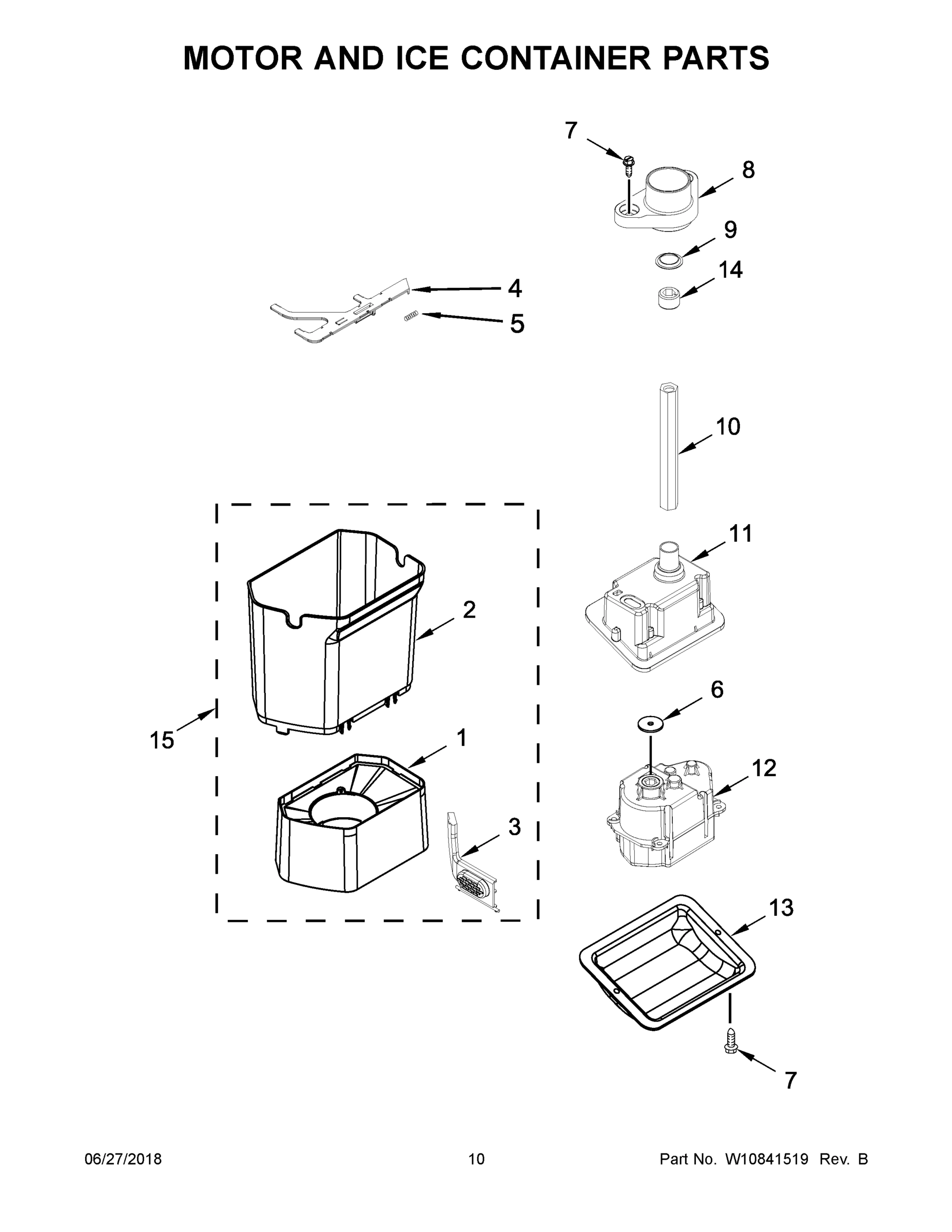 06 - MOTOR AND ICE CONTAINER PARTS