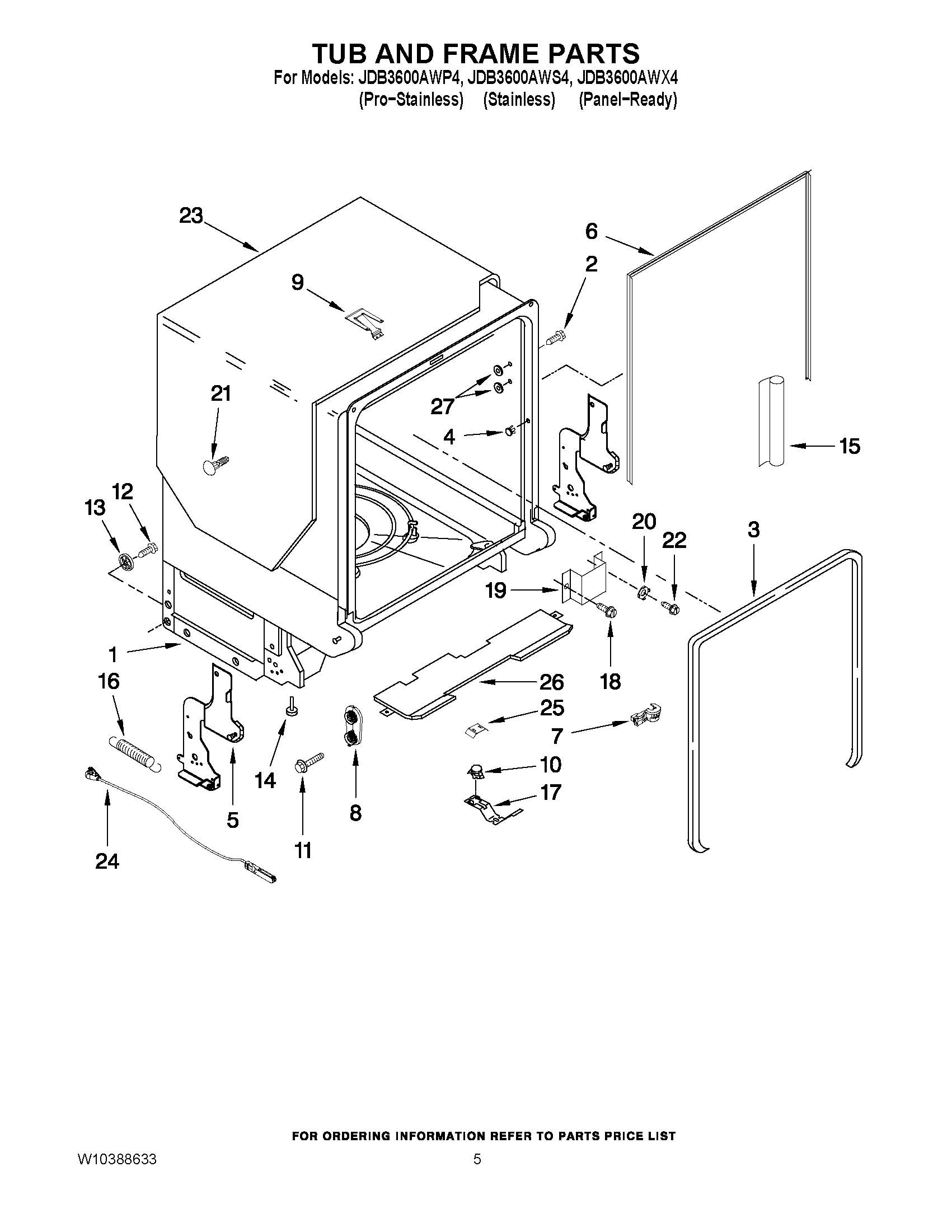 05 - TUB AND FRAME PARTS