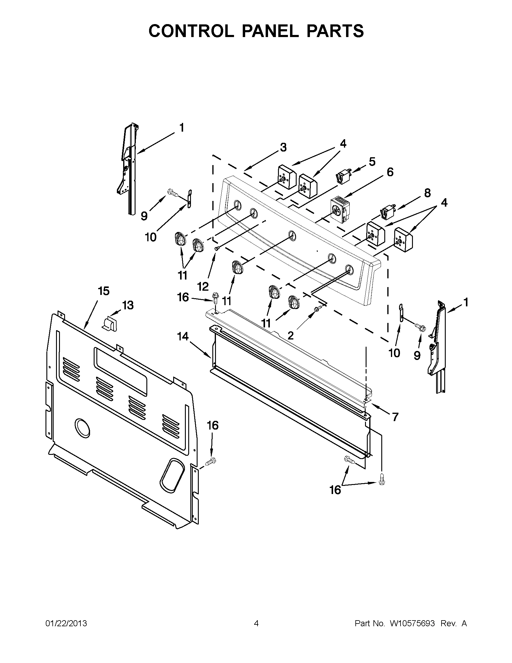 02 - CONTROL PANEL PARTS