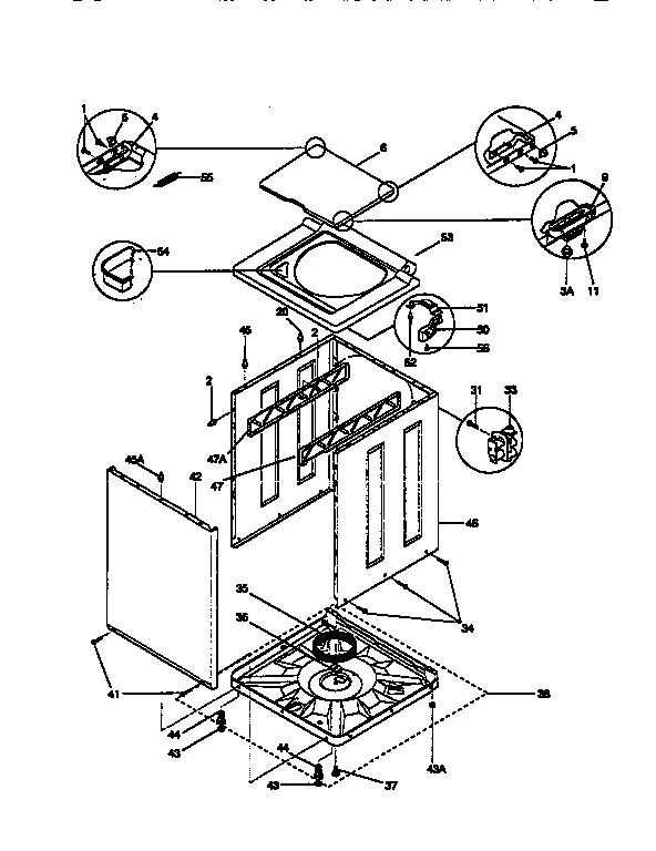 CABINET, TOP PANEL, BASE