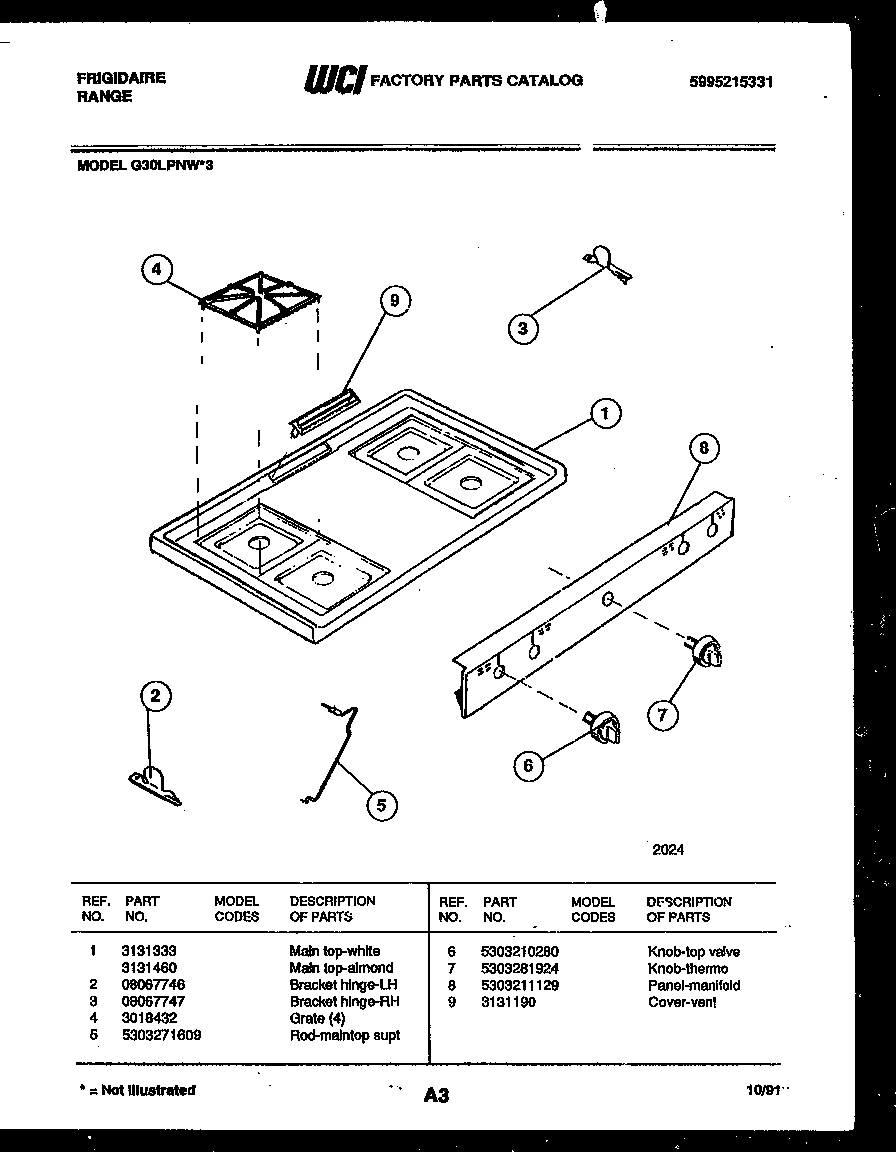 03 - COOKTOP PARTS