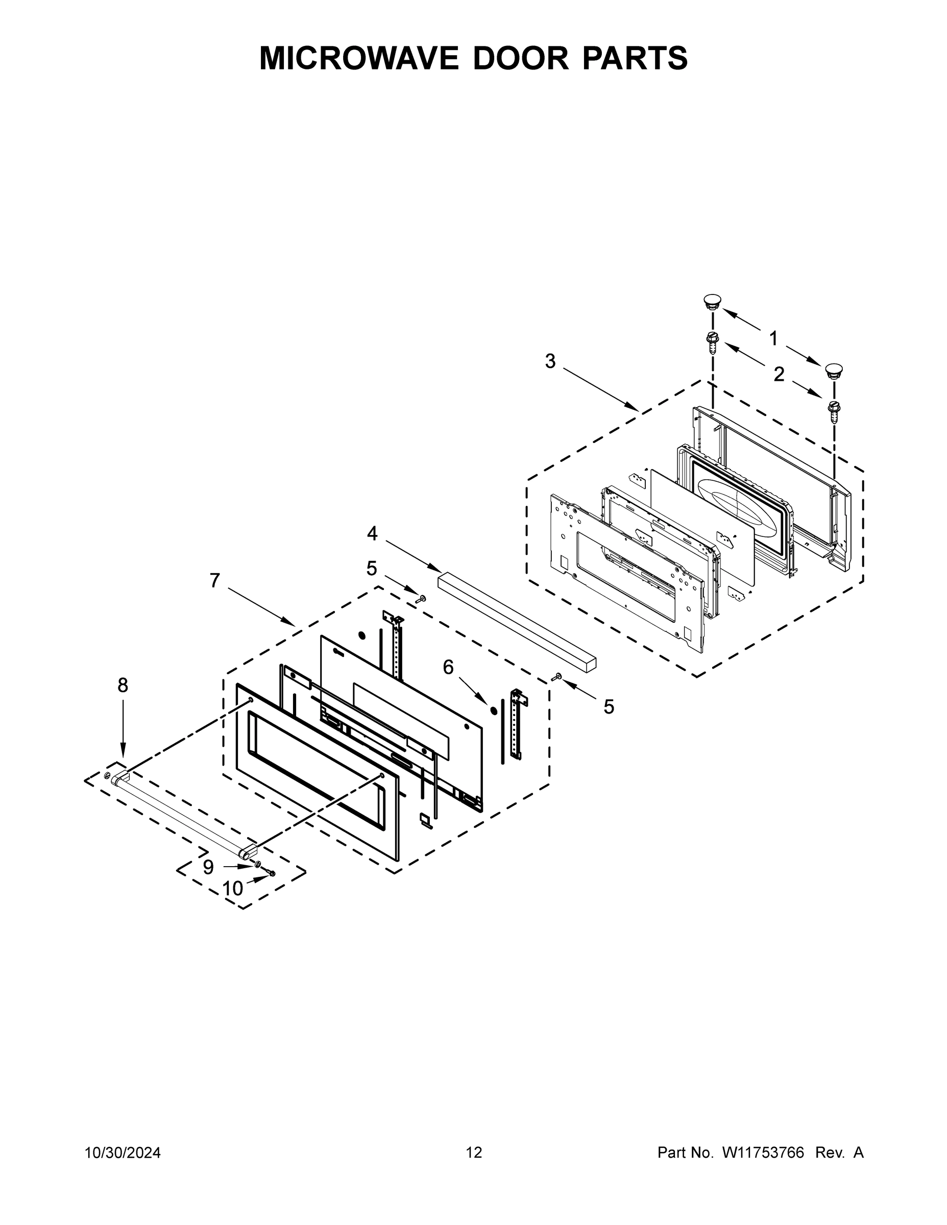 07 - MICROWAVE DOOR PARTS
