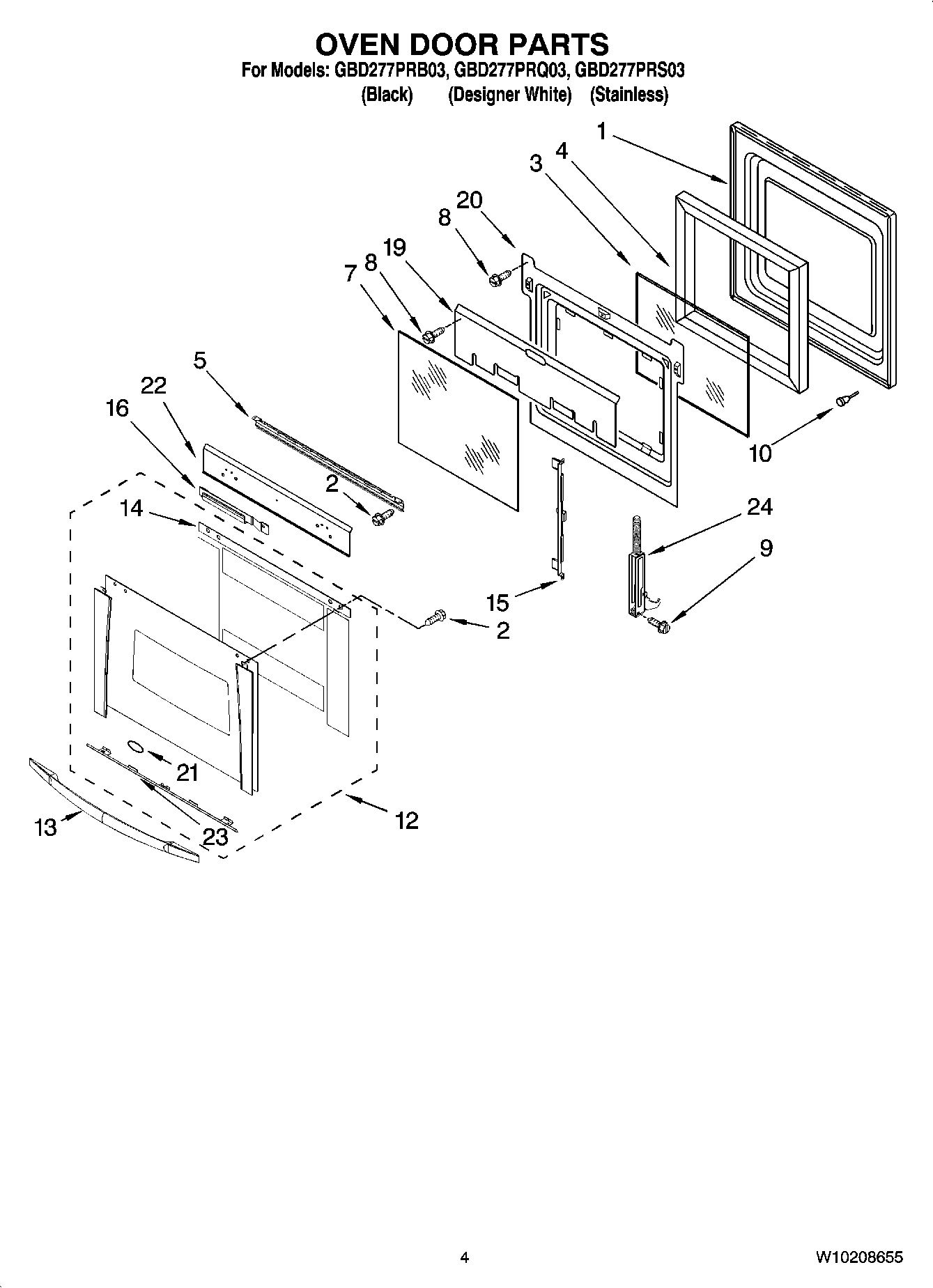 03 - OVEN DOOR PARTS