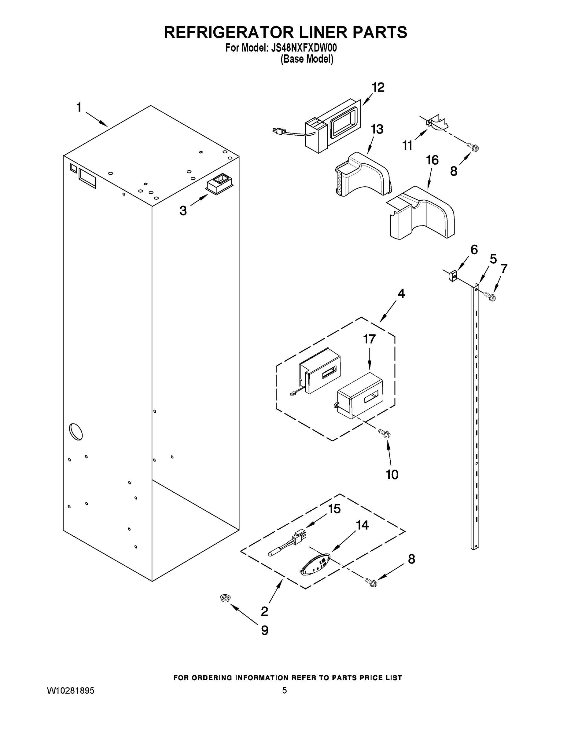 04 - REFRIGERATOR LINER PARTS
