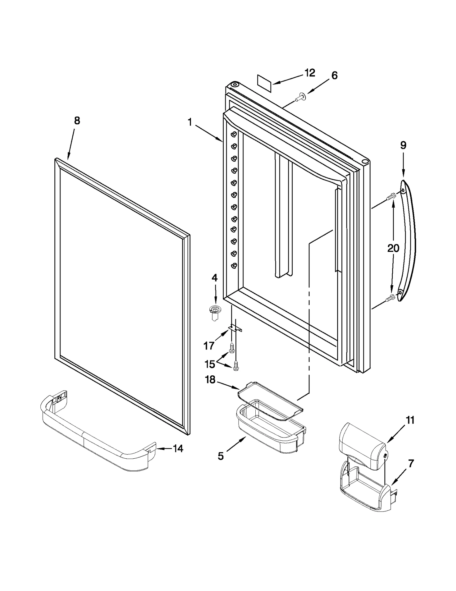 REFRIGERATOR DOOR PARTS