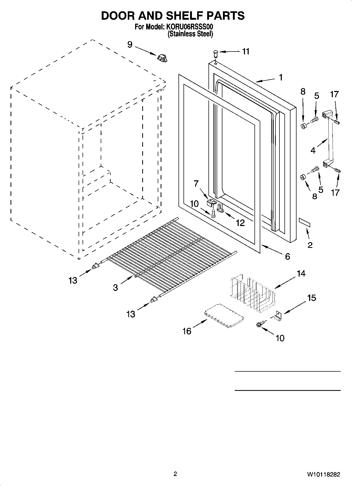02 - DOOR AND SHELF PARTS