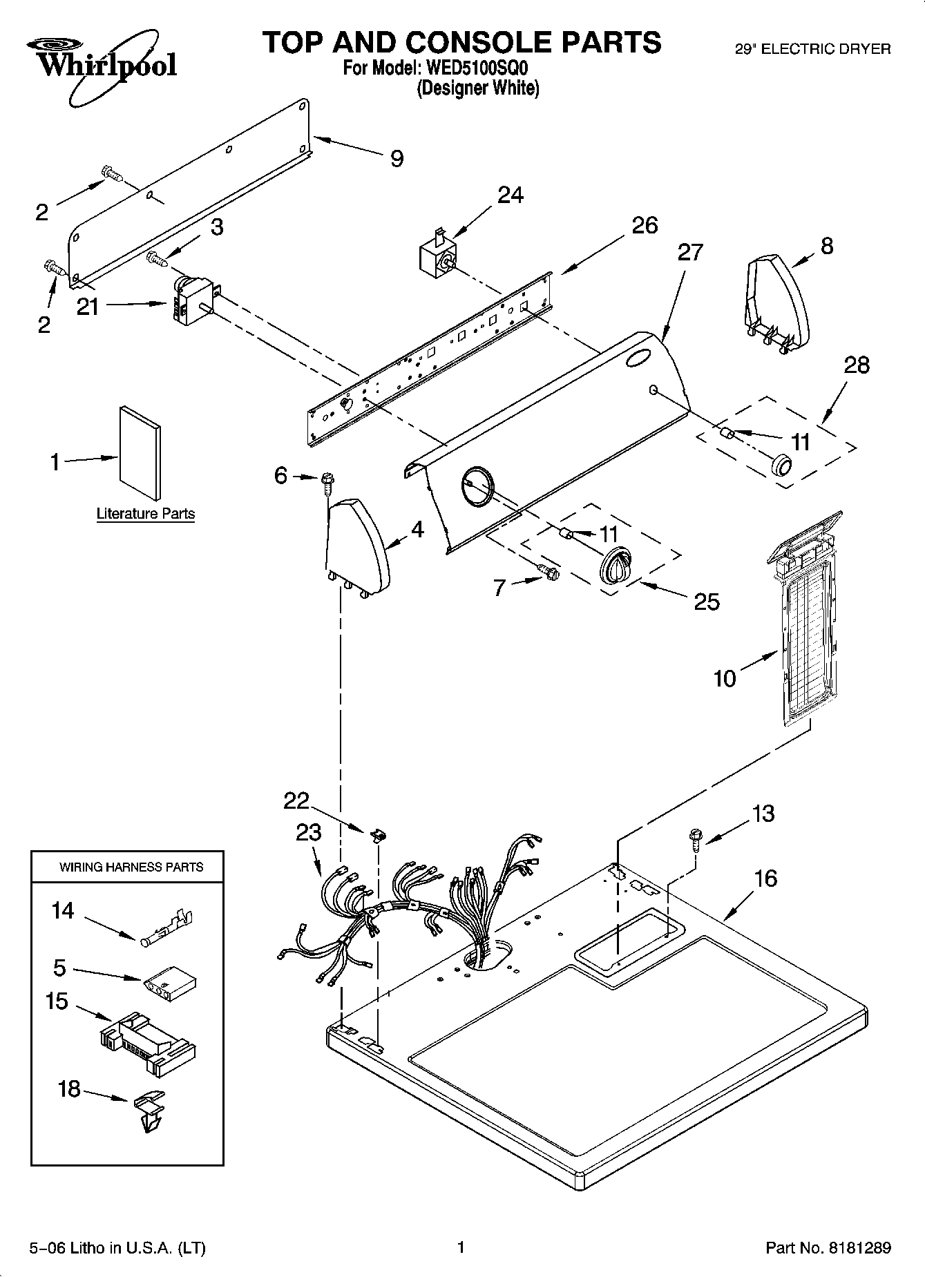 01 - TOP AND CONSOLE PARTS