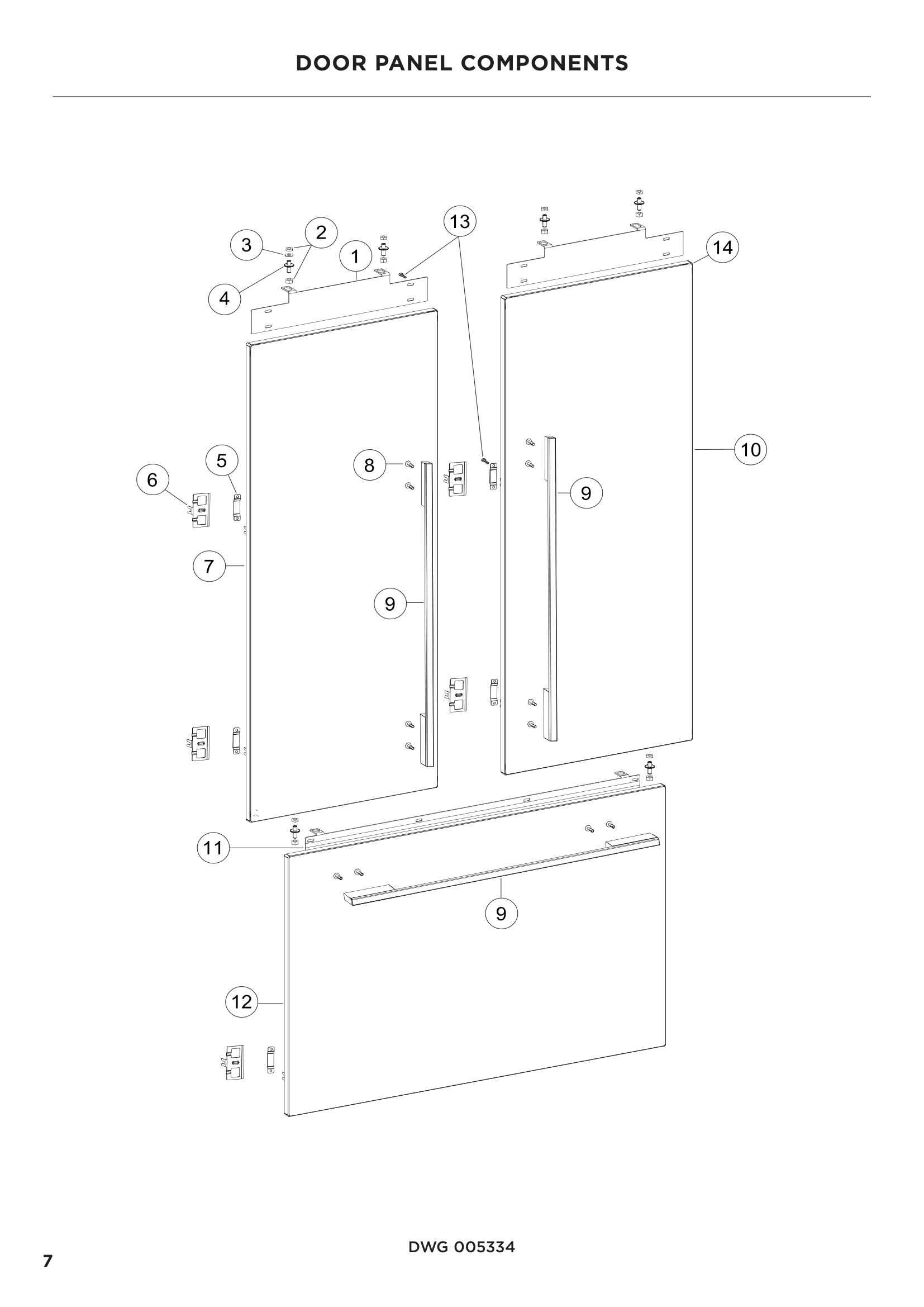 DOOR PANEL COMPONENTS