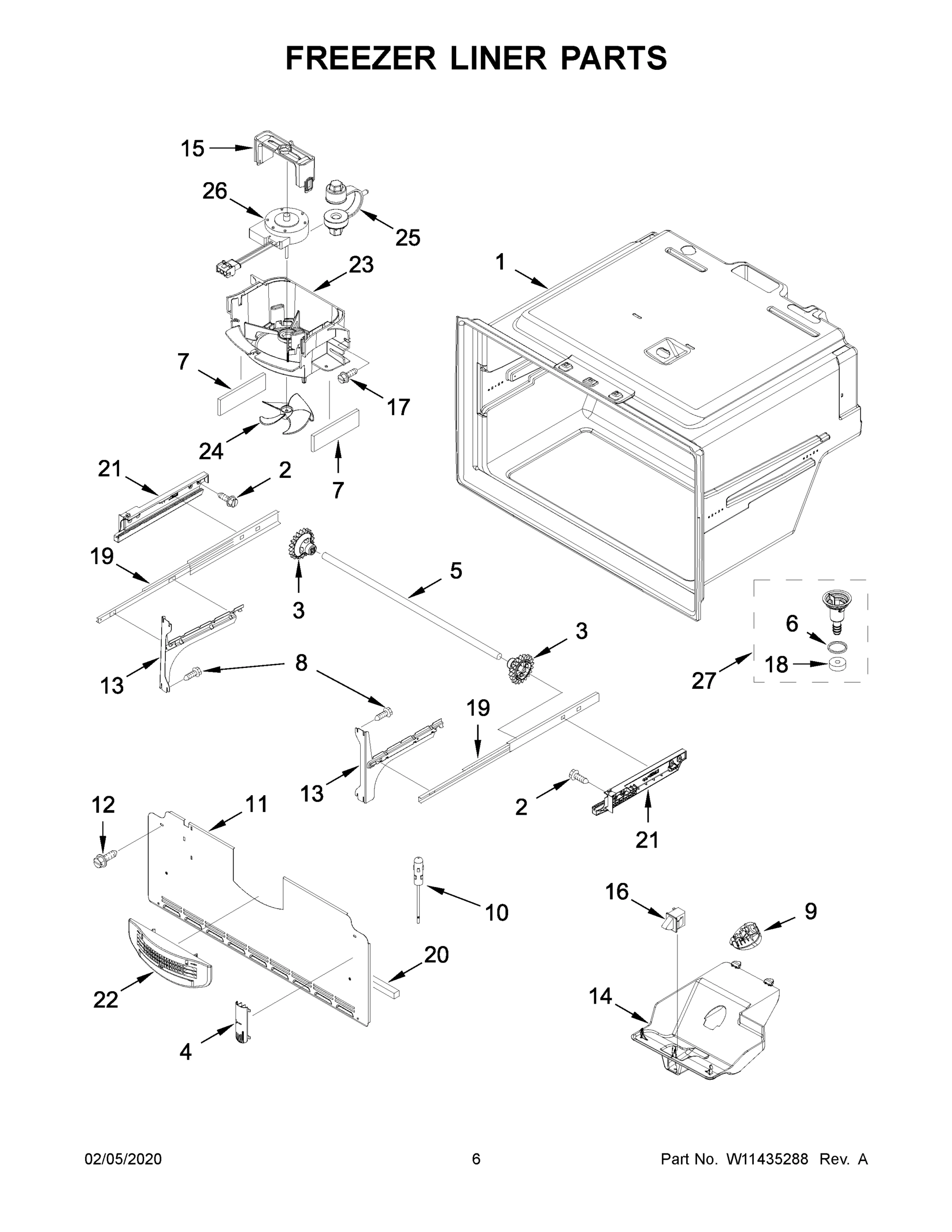 04 - FREEZER LINER PARTS