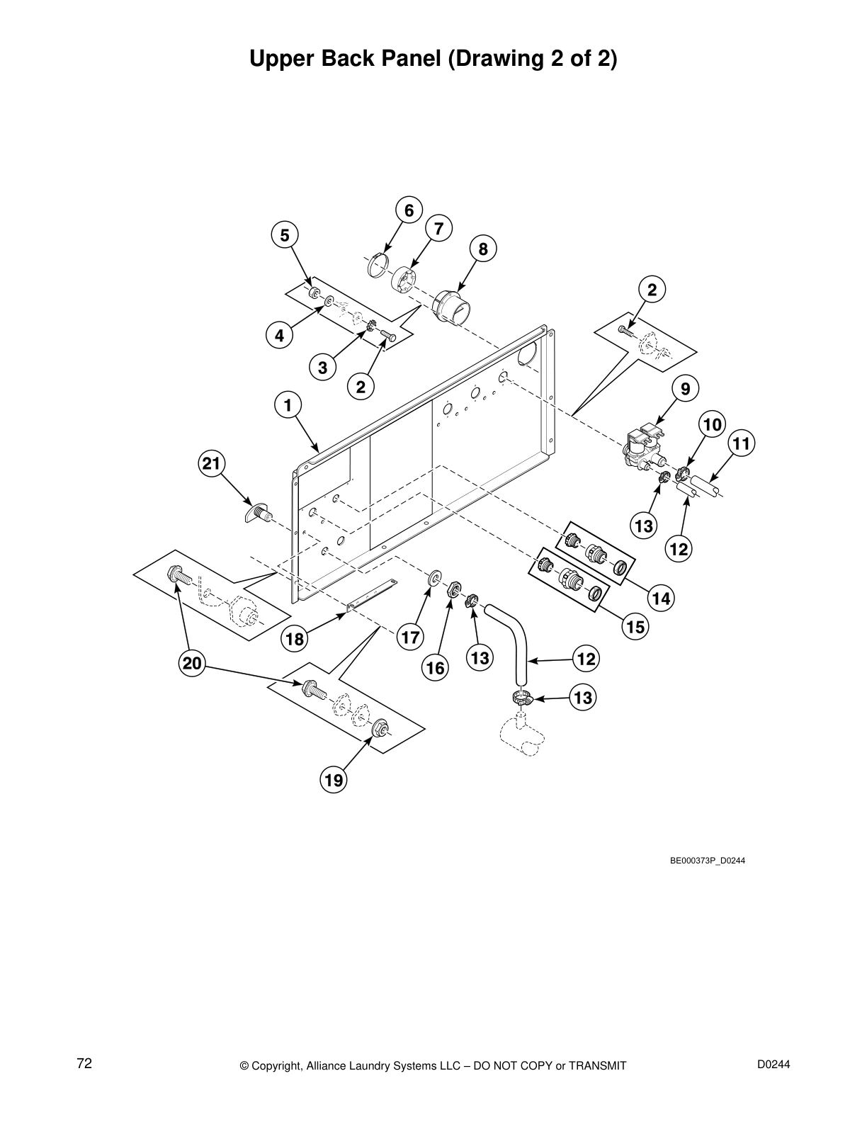 Upper Back Panel (Drawing 2 of 2)