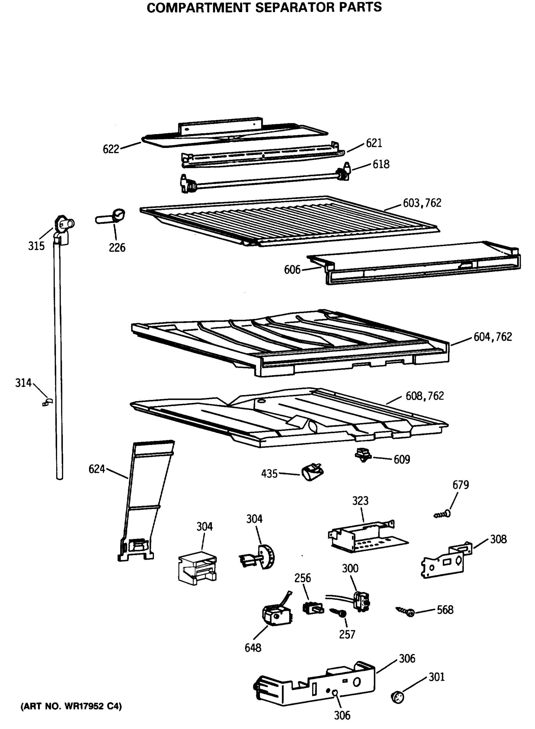 COMPARTMENT SEPARATOR PARTS
