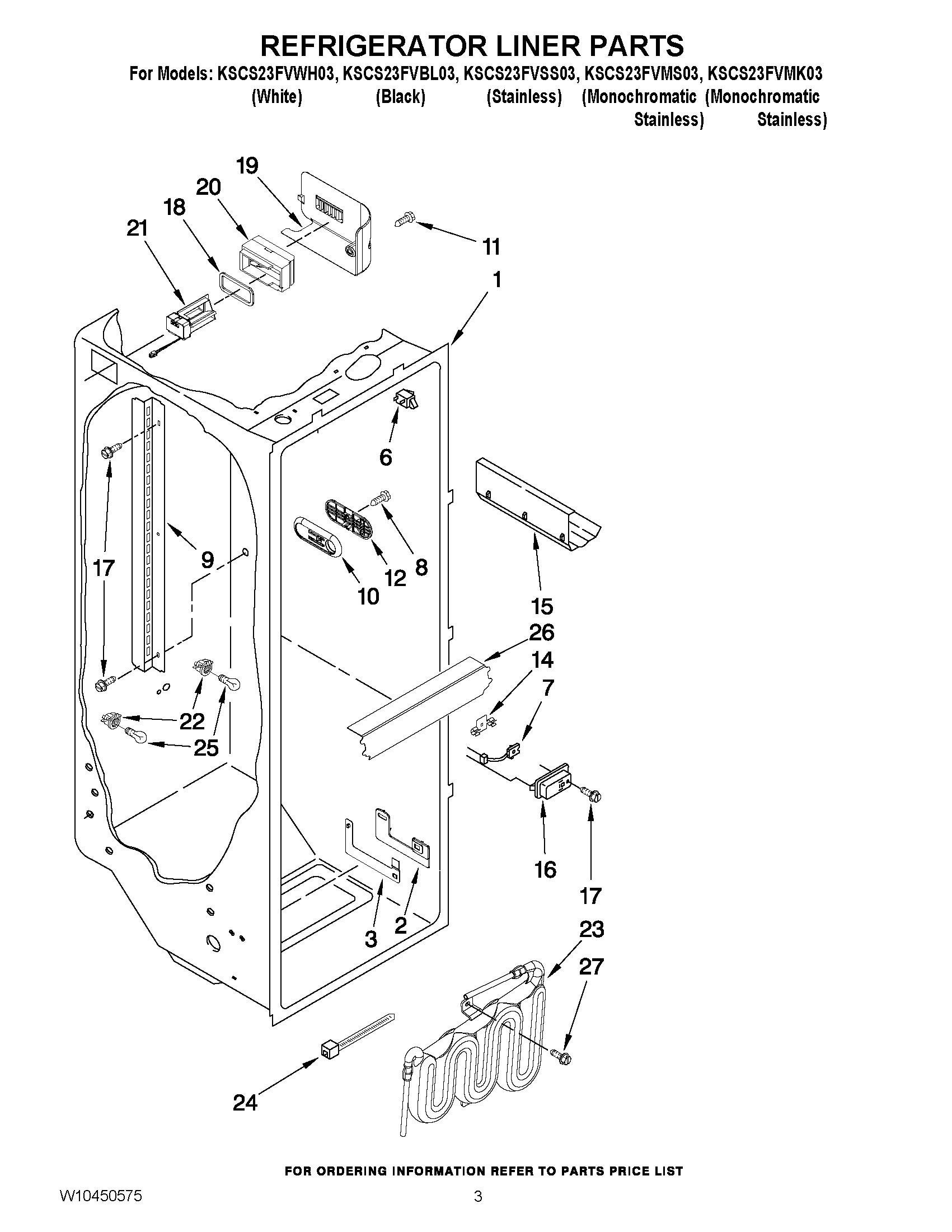 02 - REFRIGERATOR LINER PARTS