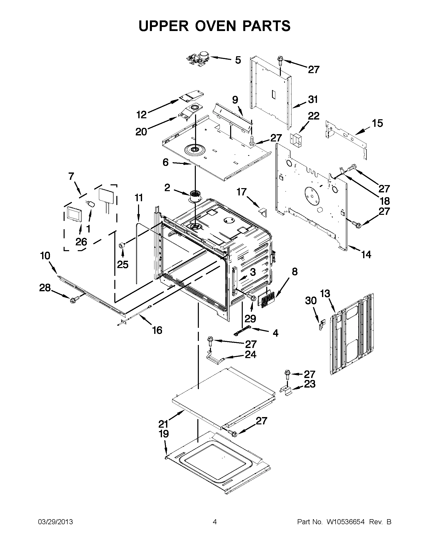 02 - UPPER OVEN PARTS