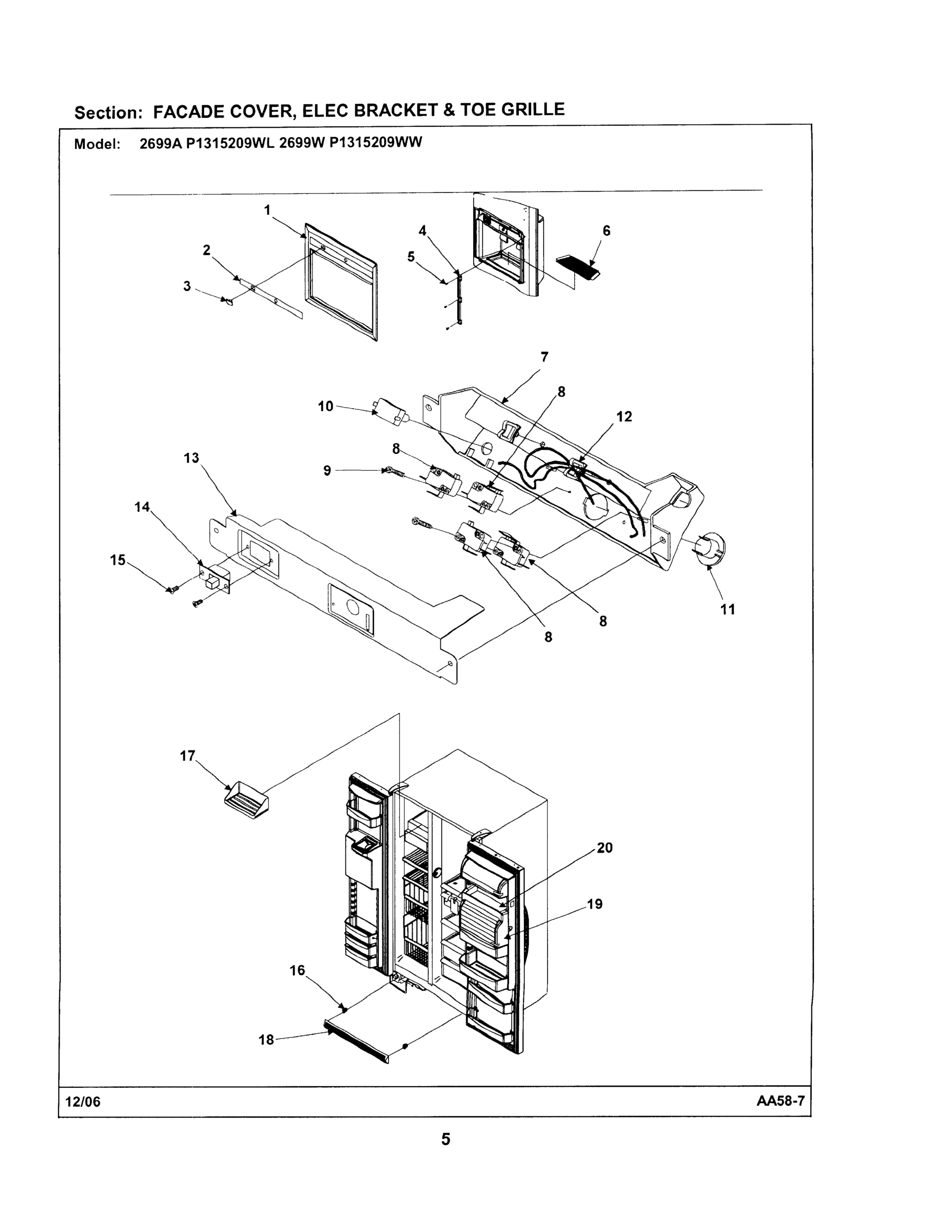 03 - FACADE COVER / ELEC BRACKET / TOE GRILLE