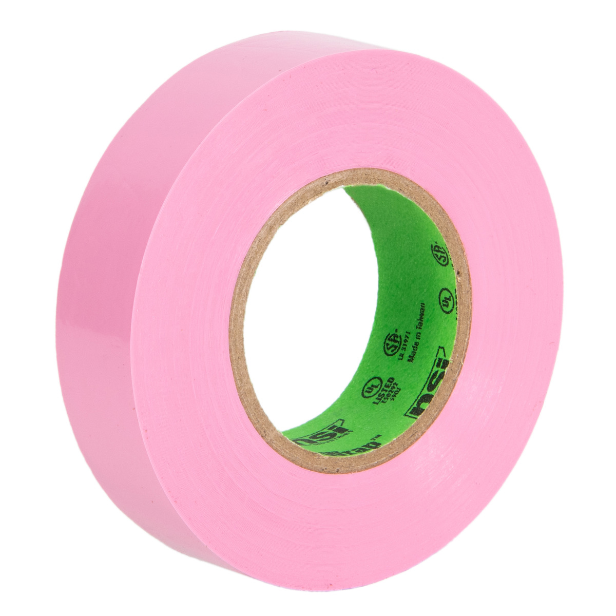 JVCC E-Tape Colored Electrical Tape [7 mils thick]: 3/4 in. x 66 ft. (Pink)