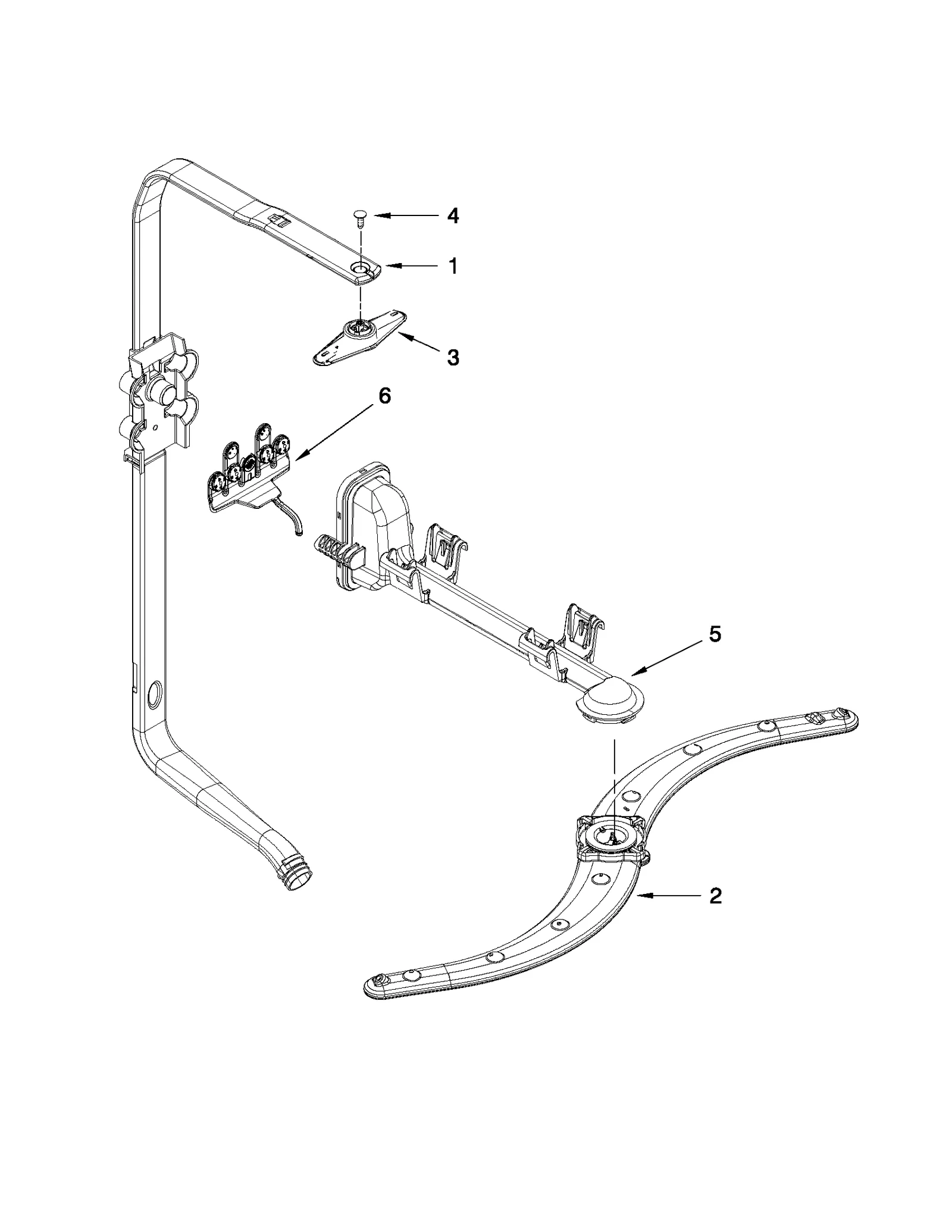 UPPER WASH AND RINSE PARTS