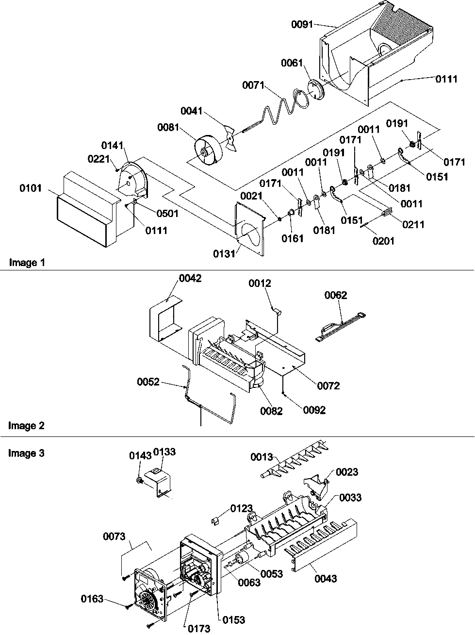 08 - Ice Bucket Auger and Ice Maker Parts