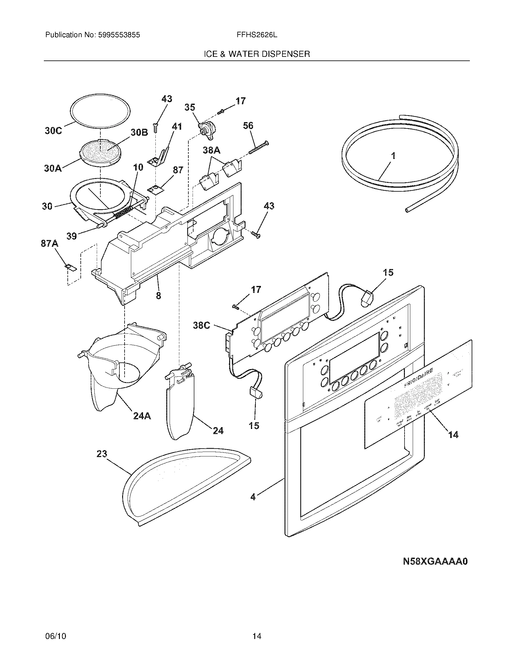 15 - ICE & WATER DISPENSER