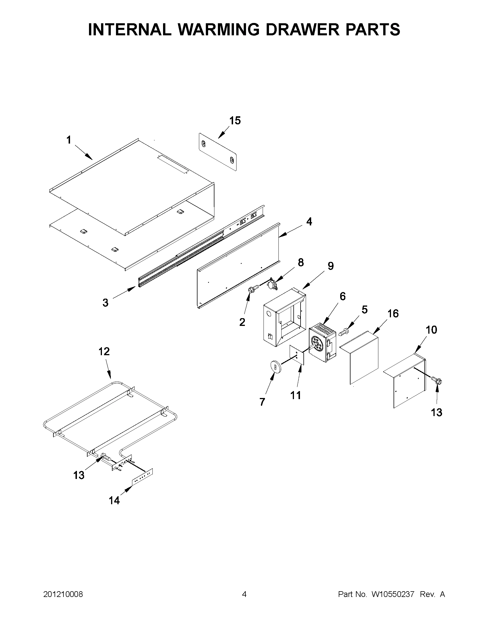 02 - INTERNAL WARMING DRAWER PARTS