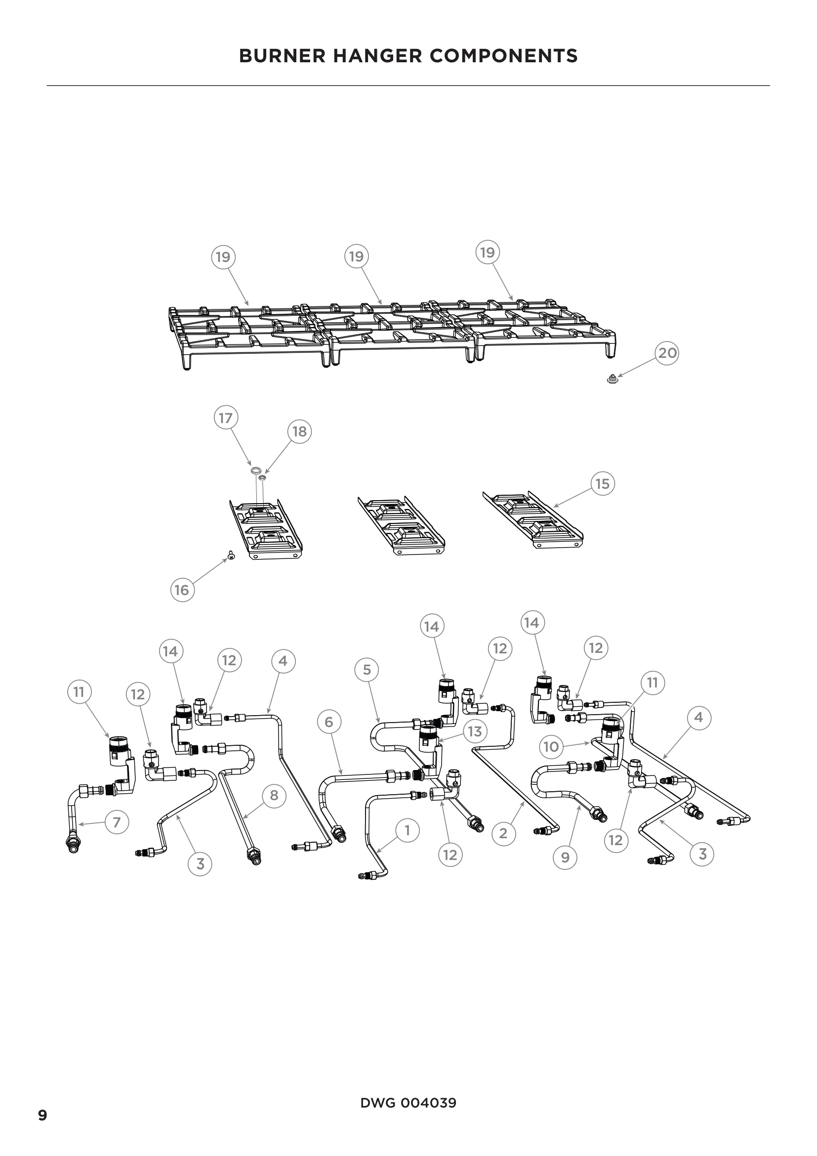 BURNER HANGER COMPONENTS