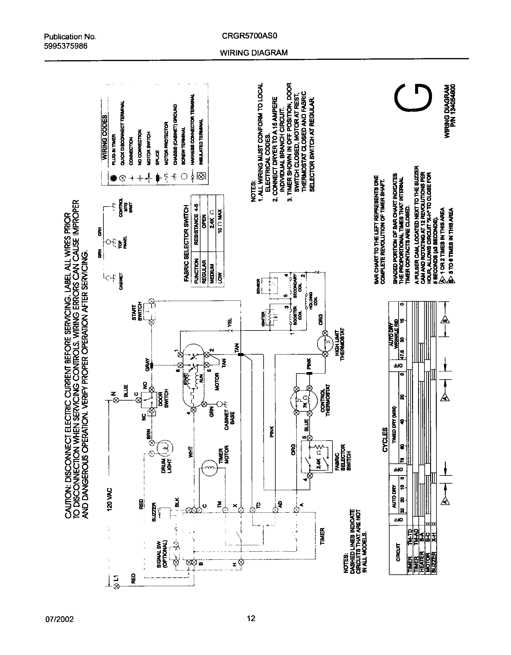 12 - 134054800 WIRING DIAGRAM