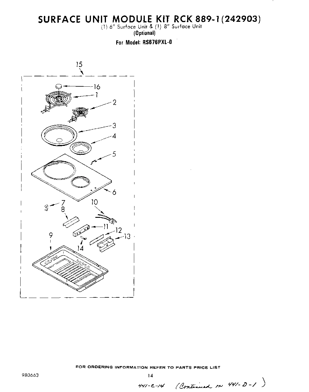 11 - SURFACE UNIT KIT RCK 889-1