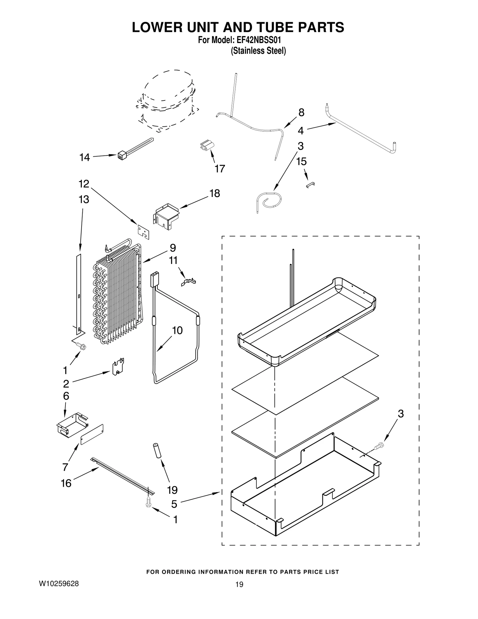 LOWER UNIT AND TUBE PARTS