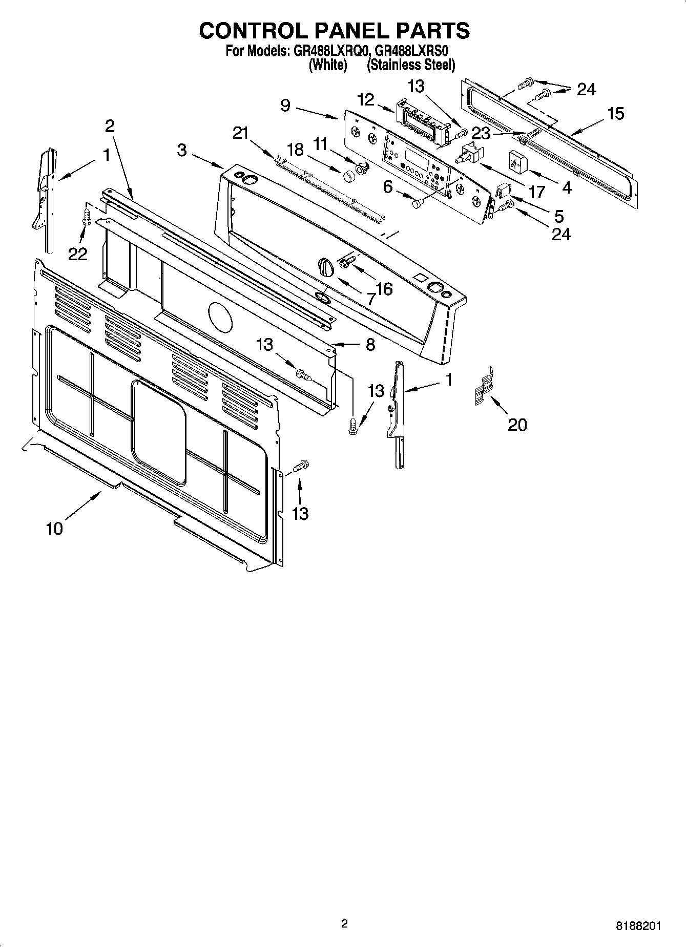 02 - CONTROL PANEL PARTS