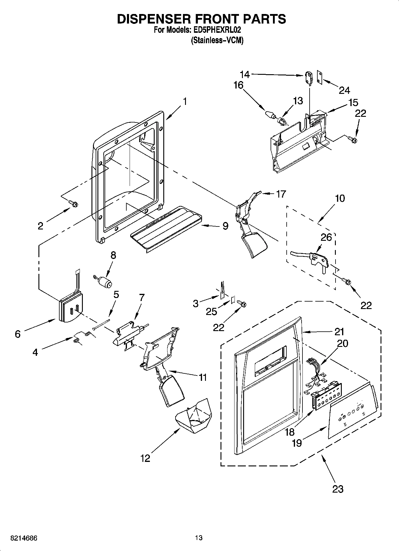 08 - DISPENSER FRONT PARTS