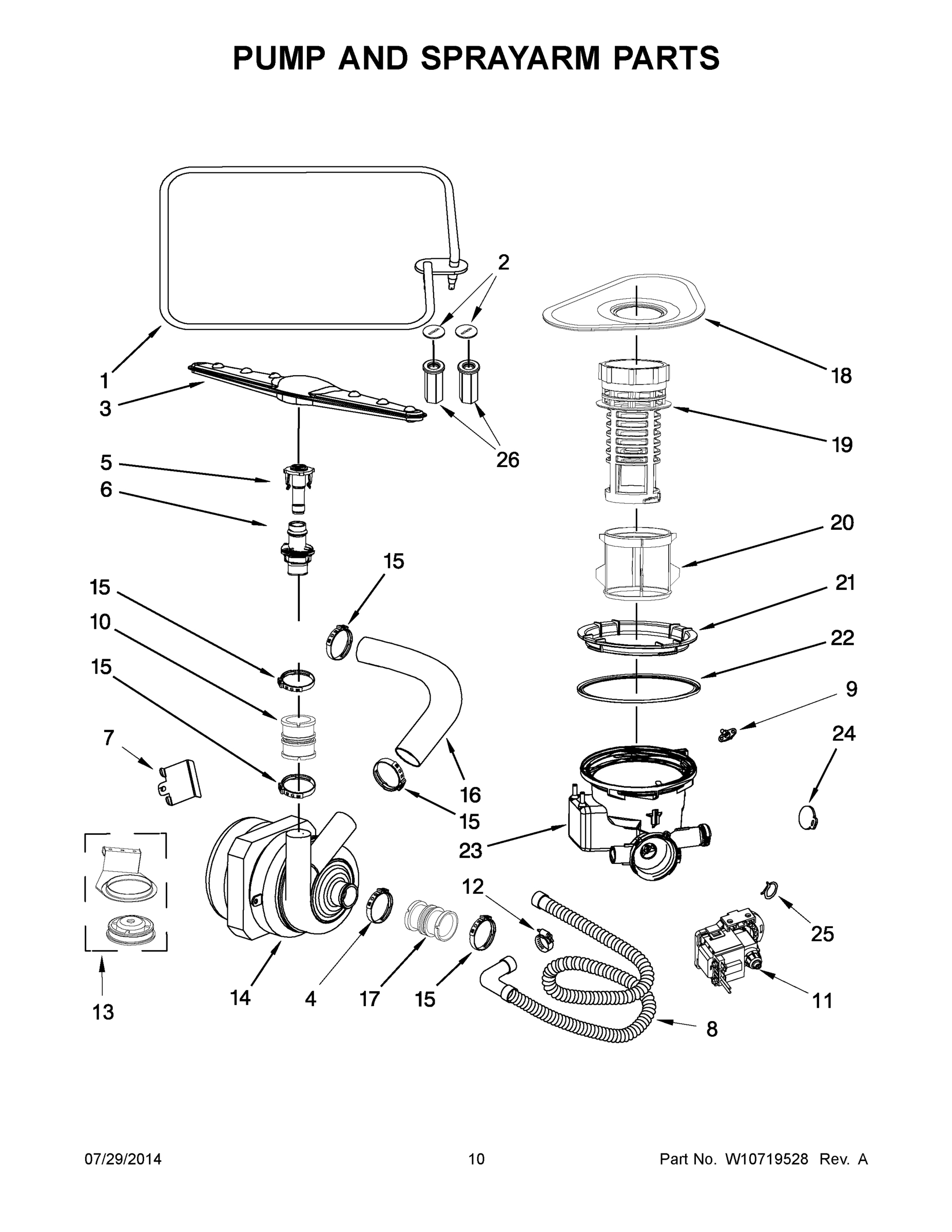06 - PUMP AND SPRAYARM PARTS