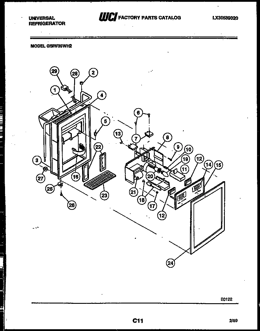 07 - ICE DOOR, DISPENSER AND WATER TANK