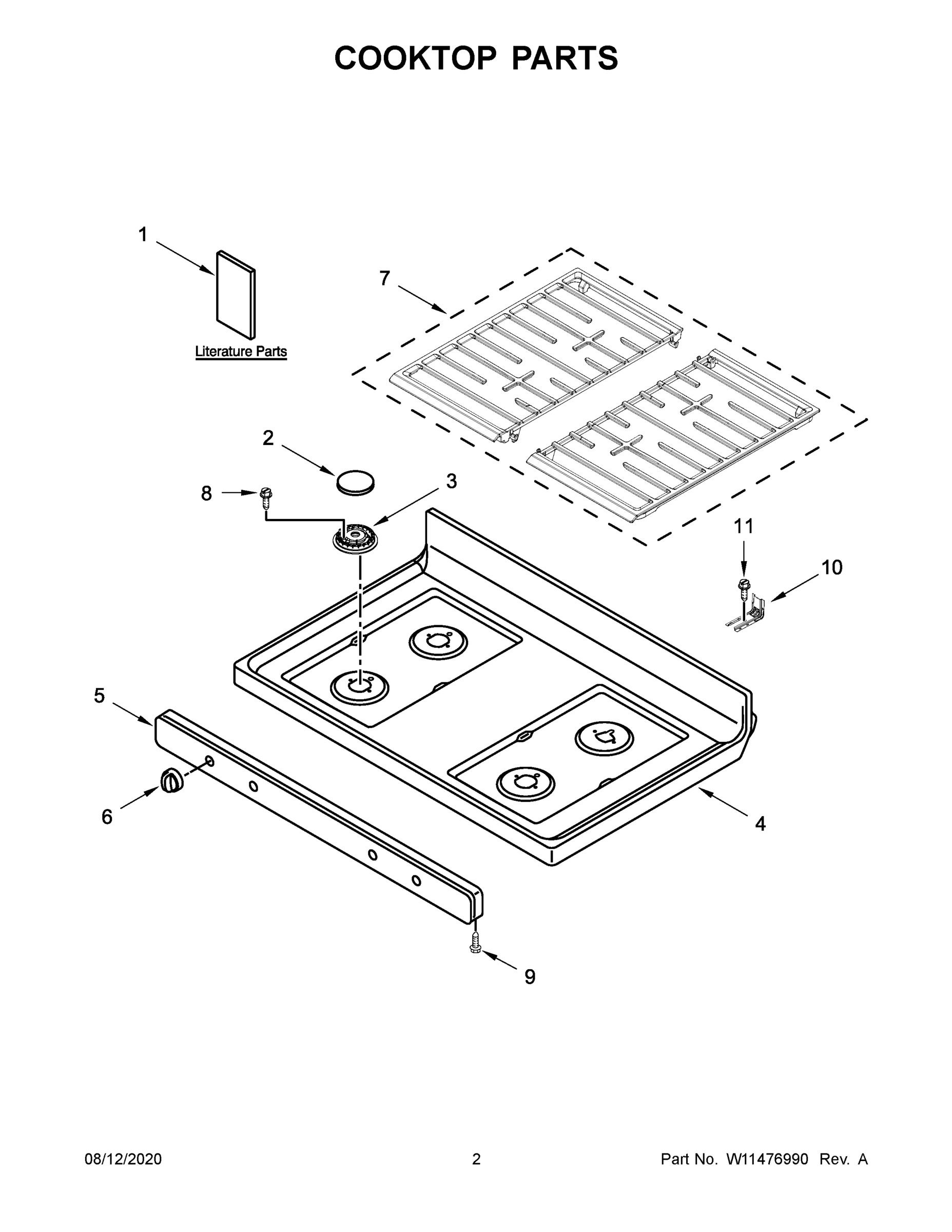 02 - COOKTOP PARTS