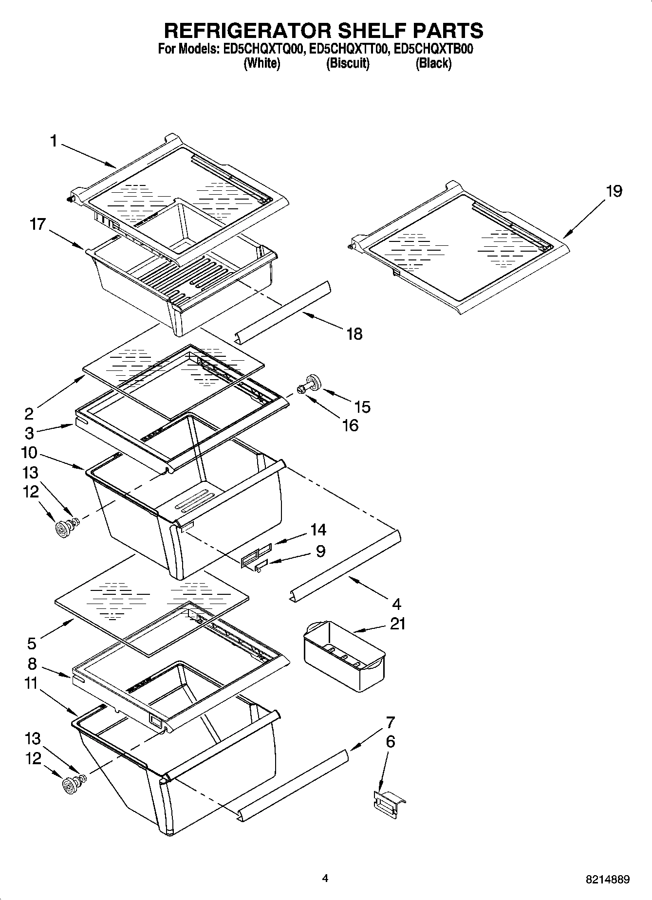 03 - REFRIGERATOR SHELF PARTS