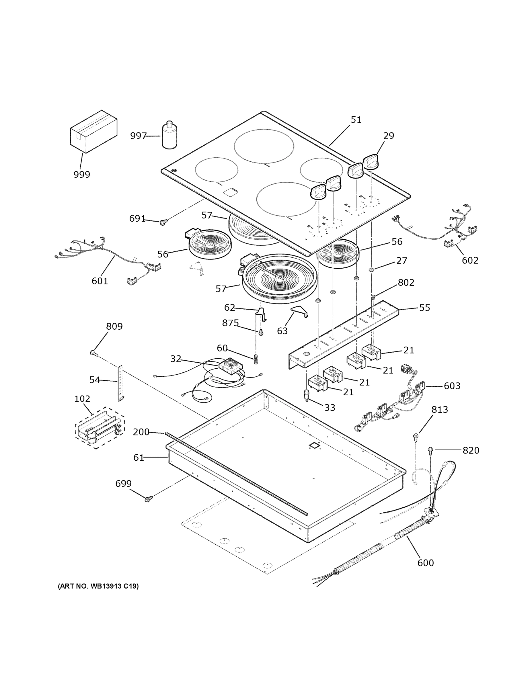 CONTROL PANEL & COOKTOP