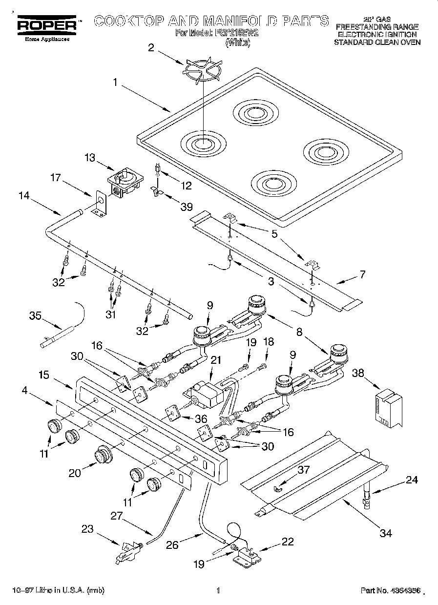 01 - COOKTOP AND MANIFOLD