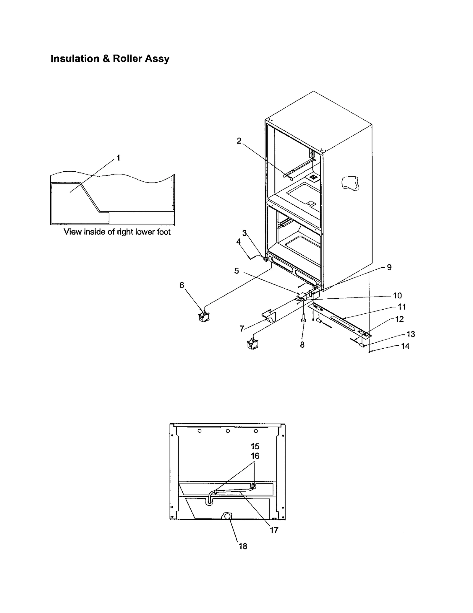 INSULATION AND ROLLER ASSEMBLY