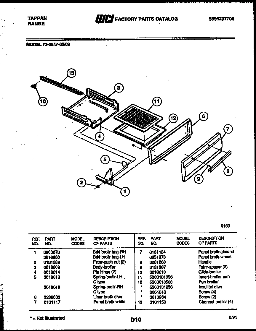 05 - BROILER DRAWER PARTS