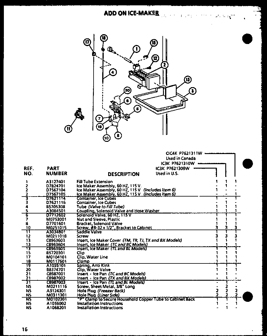 01 - ADD ON ICE-MAKER