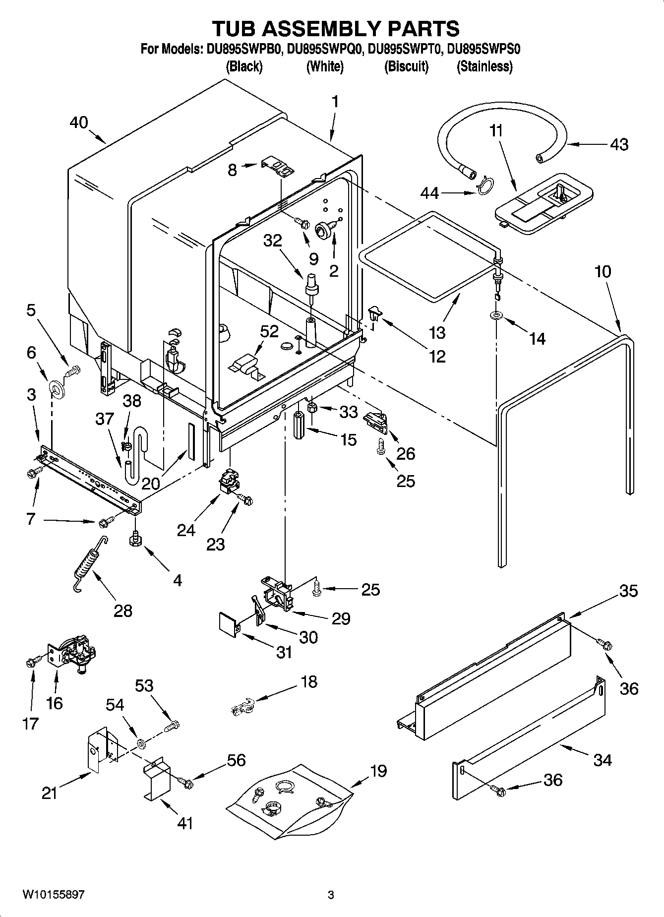 03 - TUB ASSEMBLY PARTS